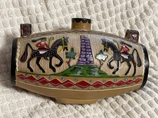 Vecchia Borraccia Bottiglia Terracotta Sarda Vintage Loddo Dorgali Sardegna