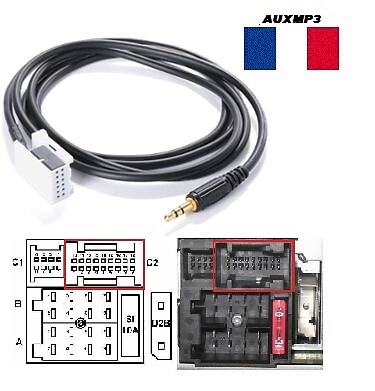 Cable auxiliaire mp3 autoradio - mp3,