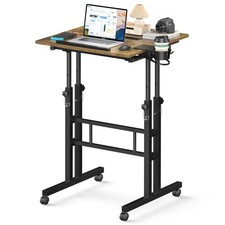 Piccola Scrivania in Piedi con Ruote, Mobile Stand Up Desk, Portatile Stand Tabl...