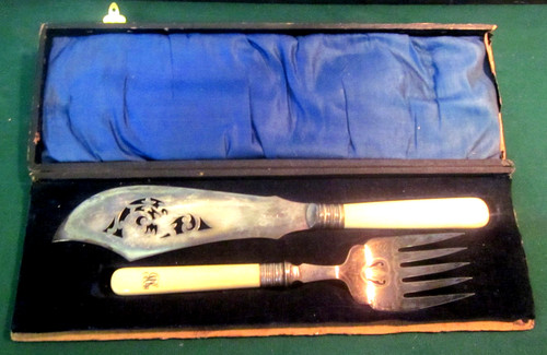 Antico set forchetta - , coltello