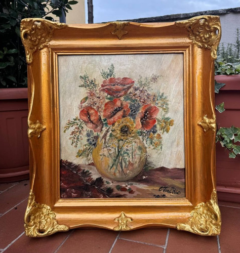 Dipinto olio pannello - ad,