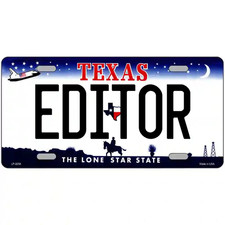 Editor Texas Metal Sign