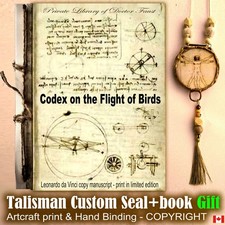 Antique Book Magic Occult Esotericism Grimoire Leonardo Davinci Codex Manuscript