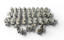30 statuine zebra in miniatura