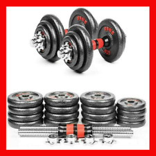 Set manubri da palestra bilanciere kit con pesi dischi in ghisa 10 15 20 30 kg