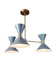 Lampadario moderno in ottone a