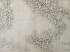 Antica Carta  ITALIA REGNO DELLE DUE SICILIE NAPOLI  Incisione  Metà '800