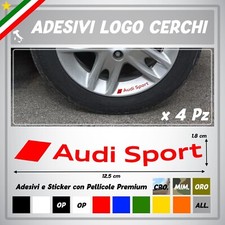 ADESIVO CERCHI AUDI SPORT S LINE ruota in lega A3 A4 A5 A6 TT Q3 S-line A1 vinyl