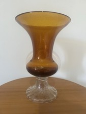 Vaso vetro soffiato ambrato - vaso,