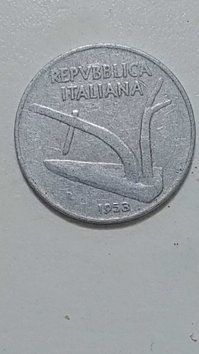 Moneta lire 1953 - da, 10
