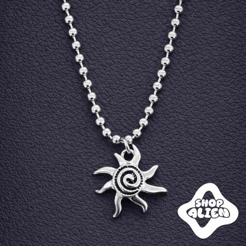 Collana sole spirale - , argento