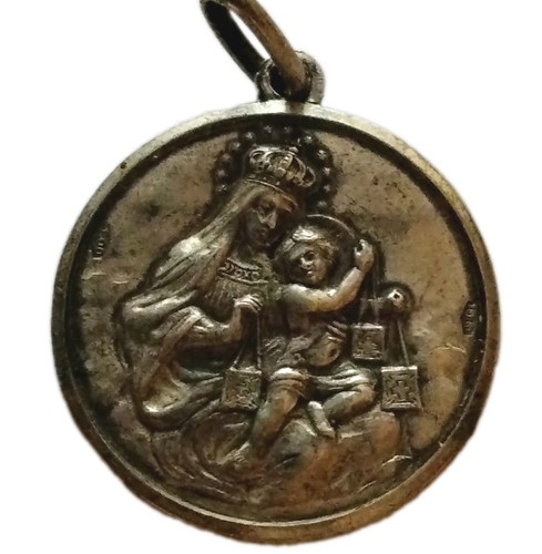 Medaglia religiosa metallo con