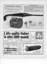 advertising Pubblicità  MOTORI SIMONINI CROSS '72-TRASFORMAZIONI MOTOCROSS EPOCA