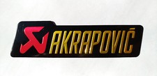 PLACCA ALLUMINIO AKRAPOVIC STEMMA 3D ALTE TEMPERATURE AKRA SCARICO MOTO GRANDE