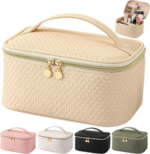 Beauty Case Da Viaggio Donna Con Sacchetto per Pennelli, Borsa Porta Trucchi Gra