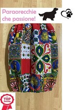 PARAORECCHIE COPRI ORECCHIE CUFFIETTE CUFFIA PER COCKER CAVALIER KING COTONE 