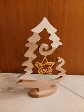 Decorazioni Natalizie, albero di natale in legno stilizzato frase personalizzata