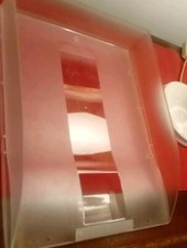 HERLITZ / UFFICIO - BASKET / VASCHETTA PORTA DOCUMENTI IN PLEXIGLAS - VINTAGE