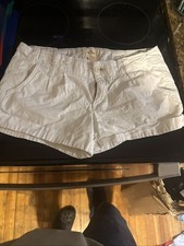 Pantaloncini corti Hollister vintage bianchi SoCal elasticizzati vita bassa surfista spiaggia taglia 5