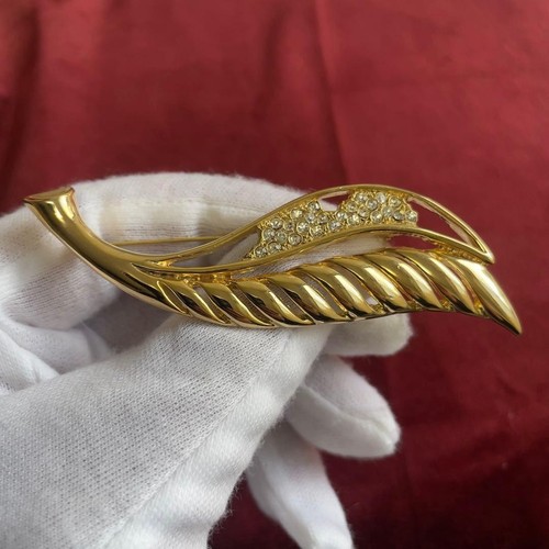 Spilla vintage foglia - , oro