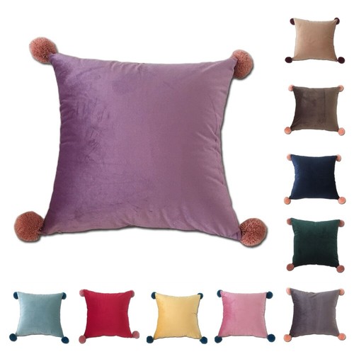 Federa cuscino peluche palline