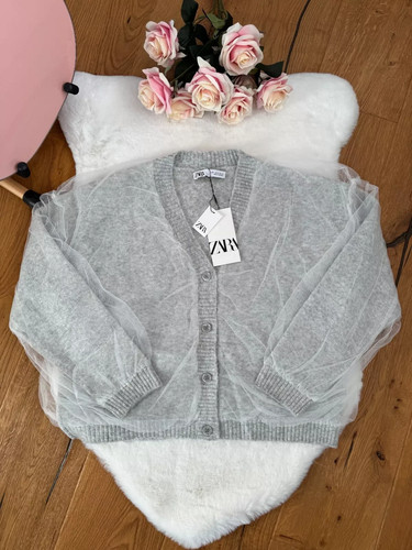 Cardigan maglia tulle - cardigan,