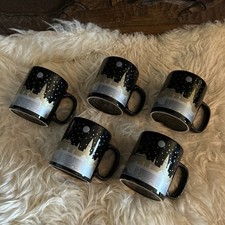 Set 5 tazze natalizie nere