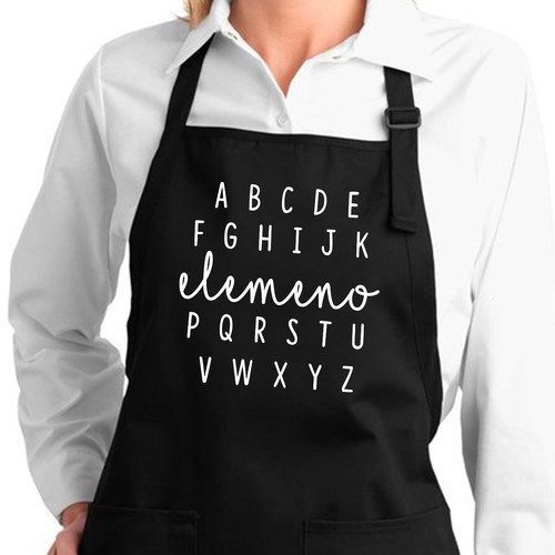 Grembiule regalo alfabeto - grembiule,