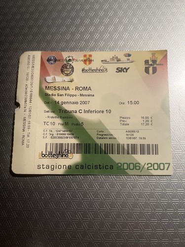 Messina roma biglietto ticket - messina-roma, biglietto/ticket