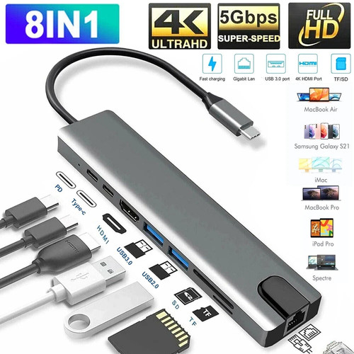 Adattatore hub usb c - 1, usb-c