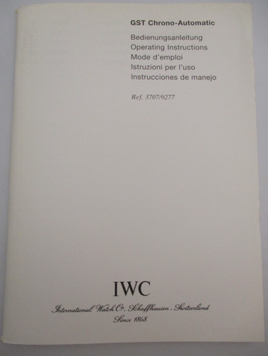 Iwc gst crono automatico ref - iwc, crono-automatico