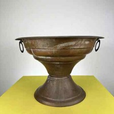 base portavaso in rame vintage