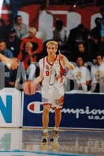 Foto vintage Basket, Gianmarco Pozzecco, Varese, 1999, stampa 21x15cm