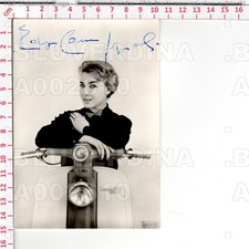 A2610 AUTOGRAFO GINA LOLLOBRIGIDA 1960 DEAR FILM EDIT BROMOFOTO