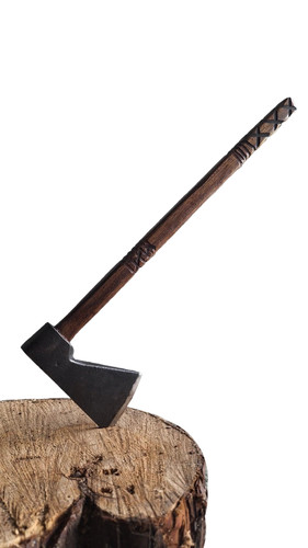 Antique wrought iron tomahawk - iron,