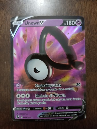 Pokemon card unown 065 - unown, v