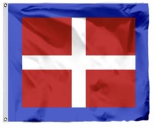 Bandiera Di Bompresso-Naval Jack-Savoia-Regno D’Italia-In poliestere cm. 90x90