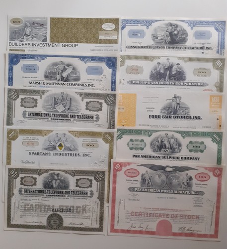Lotto certificati azionari - lotto,