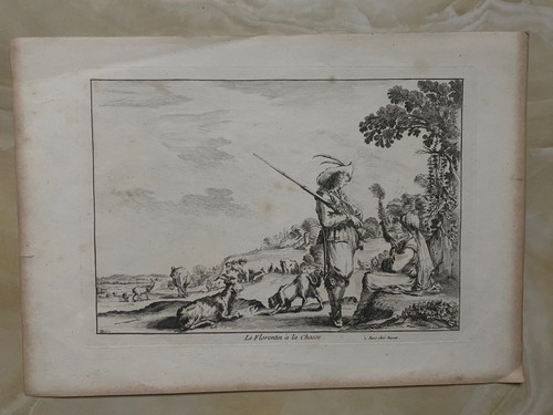 Antica stampa francese con - stampa,