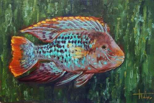 Dipinto olio originale - , su