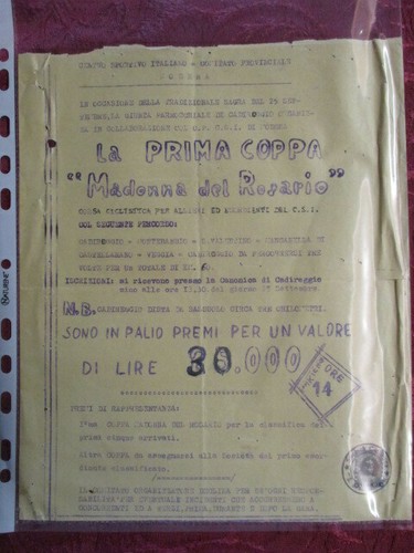 Cadiroggio ciclismo prima - cadiroggio, la