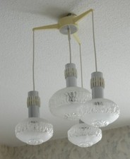 vecchia plafoniera lampada a sfera sospensione vetro opale lampada planetaria...