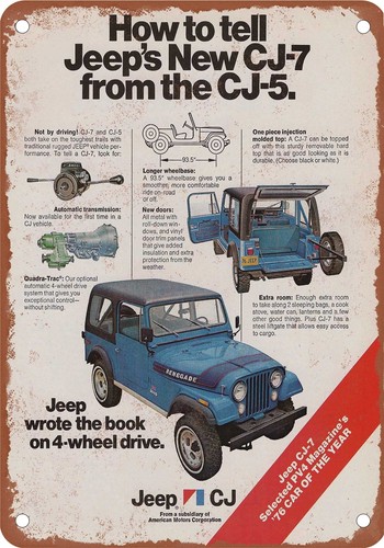 Insegna metallo 1976 jeep - insegna, in