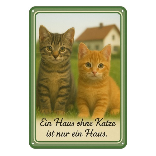 Targa latta scritta gatto - scritta,