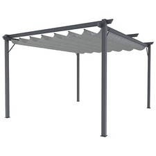 Pergola 3x3 o 3x4 M gazebo pergolato telo retrattile impermeabile diversi colori