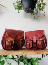 Nuove borse da sella per moto in pelle di capra borsa da sella borsa da bagag...