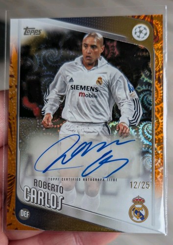 Autografo roberto carlos topps - autografo,