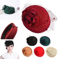 Cappello Royal Pillbox maglia velo fascinatore berretto copricapo clip matrimonio festa cappello-