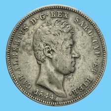 Carlo alberto lire - 2, 1844