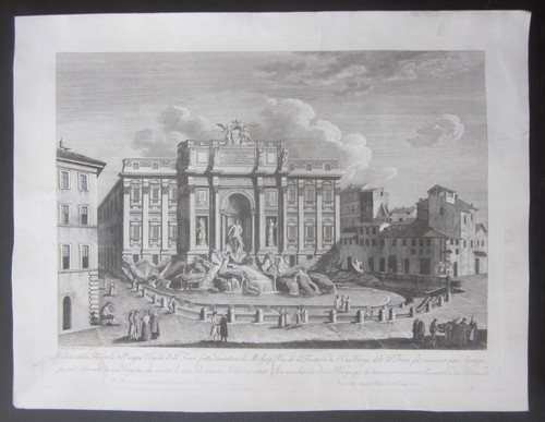 1821 fontana trevi - trevi, grande
